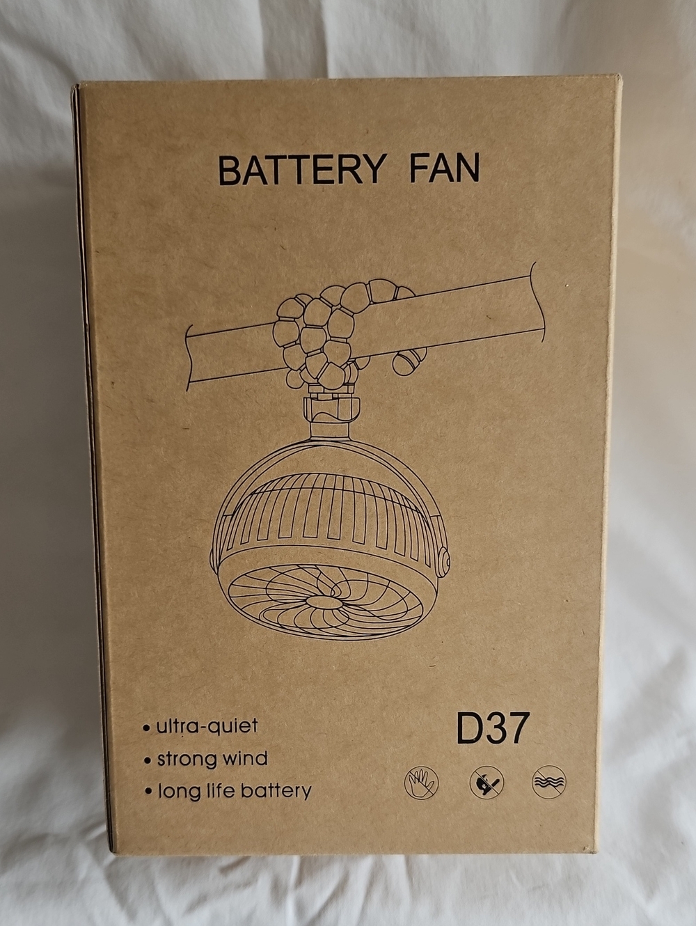 Battery Fan Portable Rechargeable Fan - Black